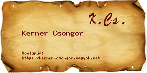 Kerner Csongor névjegykártya